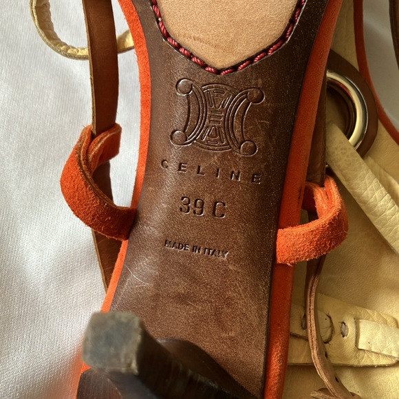 Celine Leather and Suede strappy sandals - Picture 3 of 6